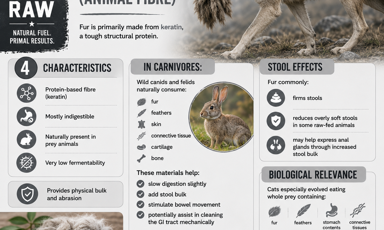 Insoluble Fibre for Dogs & Cats: The Truth About Plant Fibre vs Natural Prey Fibre