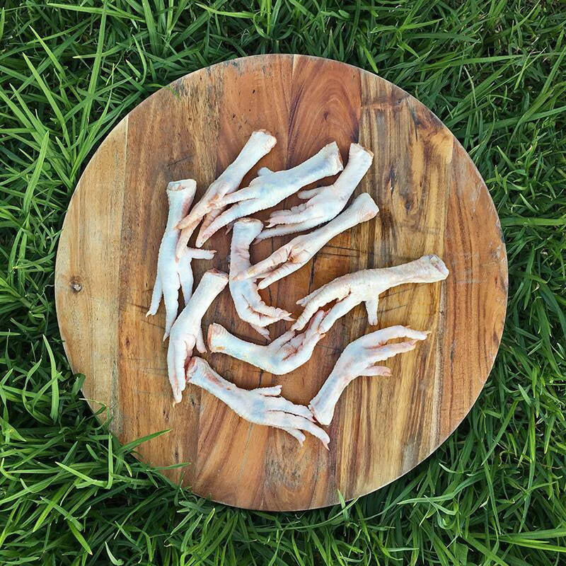 Raw chicken feet for raw feeding bone content for dogs and puppies.