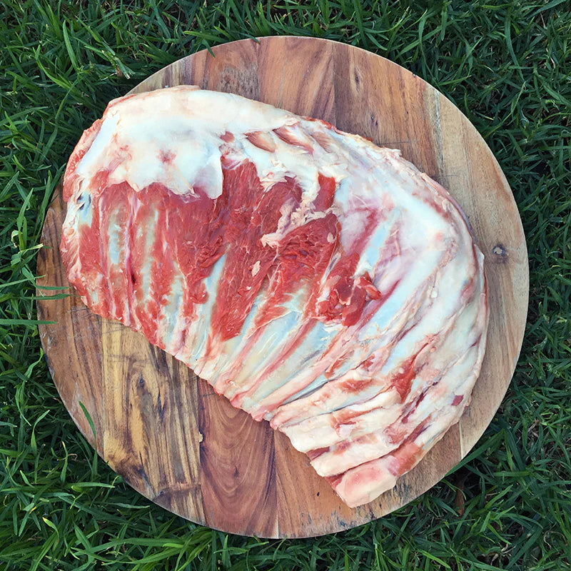 Raw whole lamb briskets for dogs.
