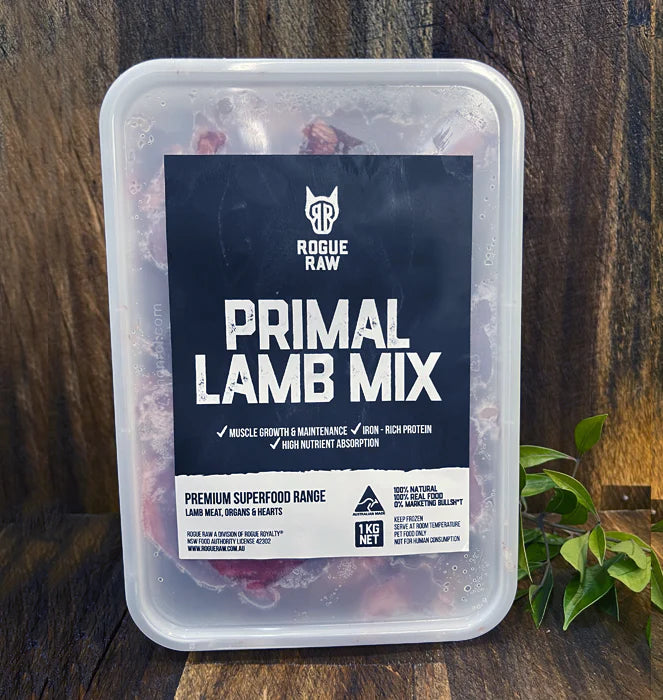 Premium raw lamb, organs mix for dogs and cats.