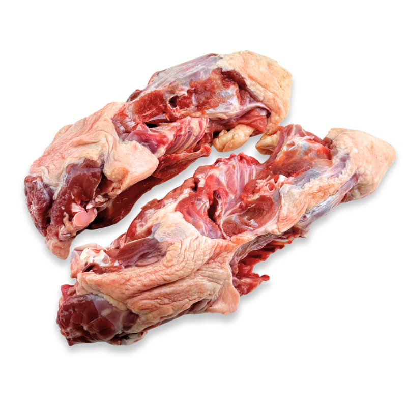 Raw Meaty duck frames. Australian produce with lots of meat, bone and natural fats for raw feeding large dogs and puppies.