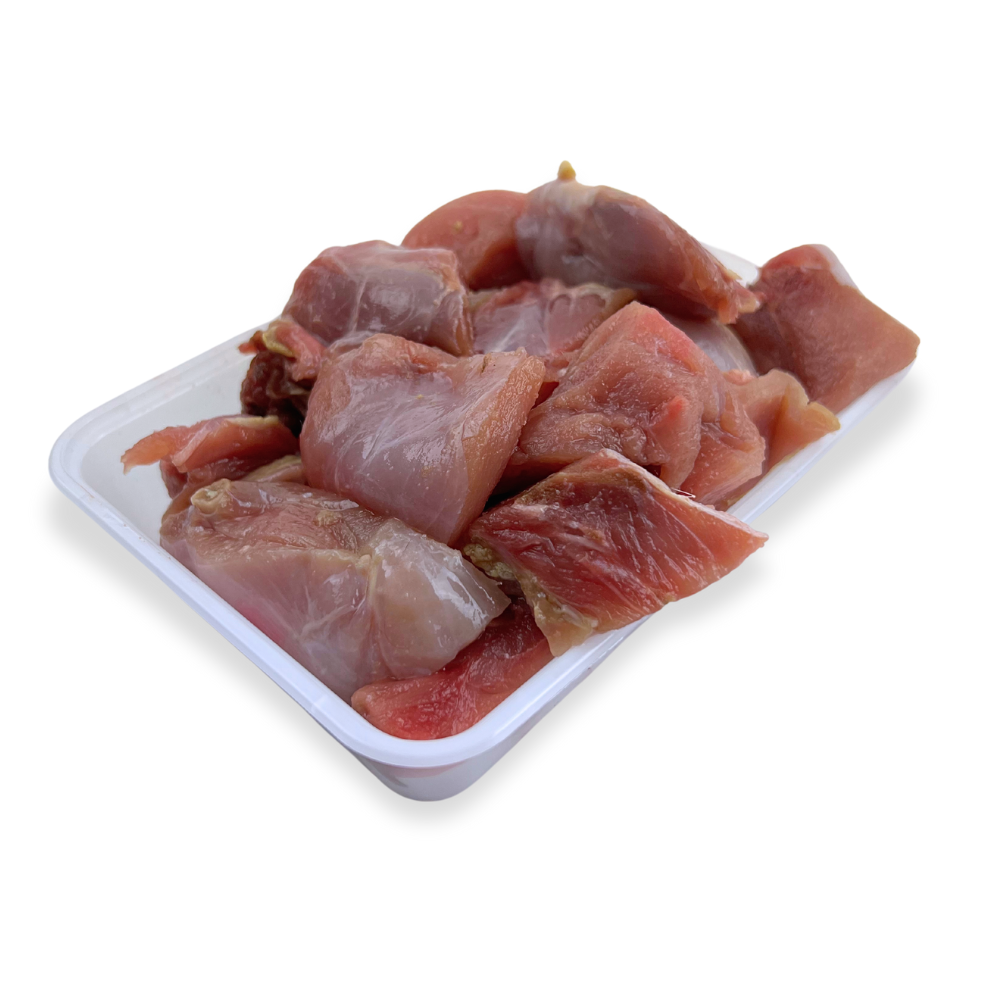 Wild rabbit pieces for raw feeding dogs and cats.