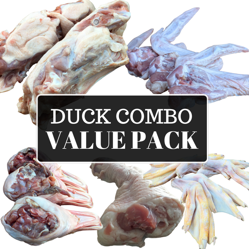 Raw duck combo for raw feeding dogs