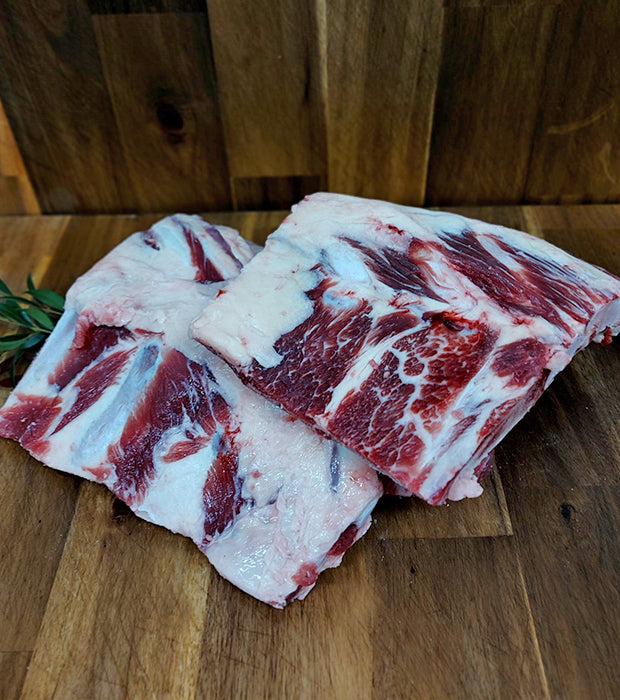 front view of premim quality Australian grass-fed beef brisket. For healthy bones and joints for dogs and puppies.